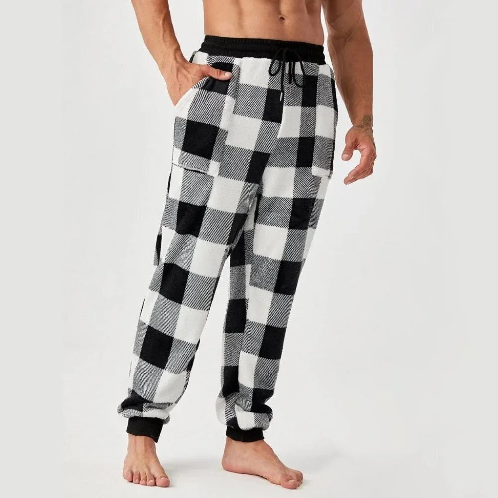 Black And White Mens Pajama Pants